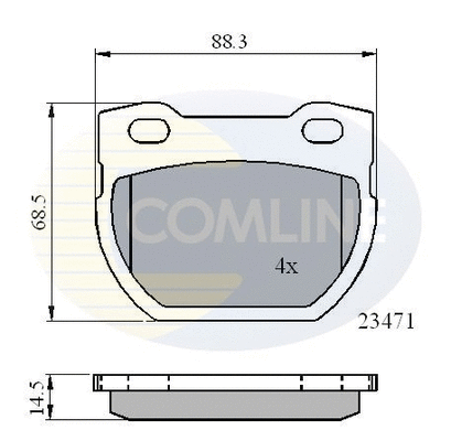 Brake Pad Set, disc brake (CBP01078)