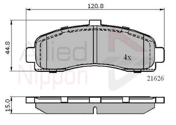 Brake Pad Set, disc brake (ADB0508)