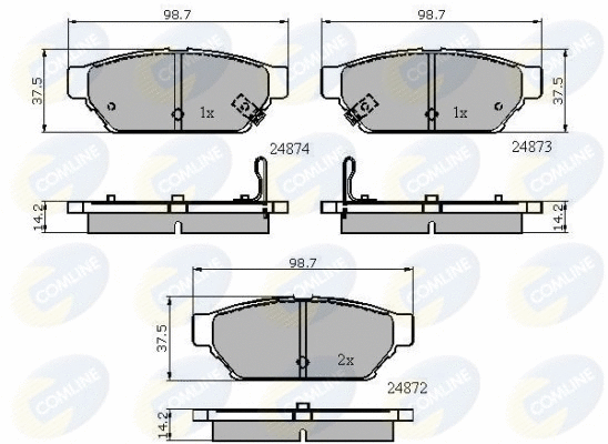 Brake Pad Set, disc brake (CBP3405)