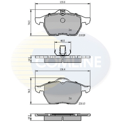 Brake Pad Set, disc brake (CBP0749)