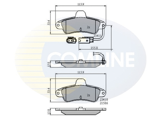 Brake Pad Set, disc brake (CBP2470)