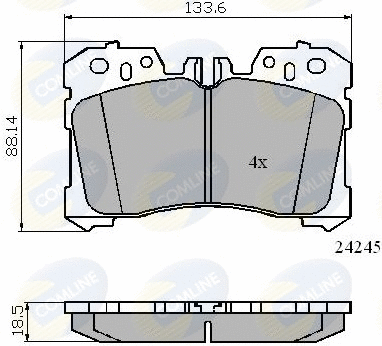 Brake Pad Set, disc brake (CBP01733)