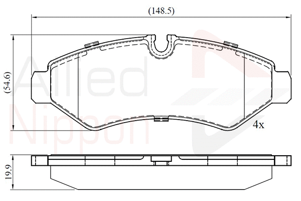 Brake Pad Set, disc brake (ADB02762)