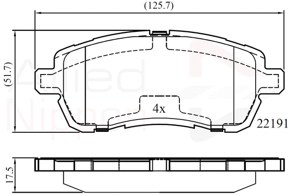 Brake Pad Set, disc brake (ADB02361)