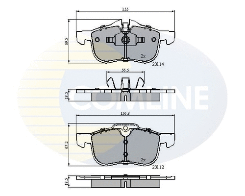 Brake Pad Set, disc brake (CBP0898)