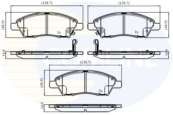 Brake Pad Set, disc brake (CBP32359)