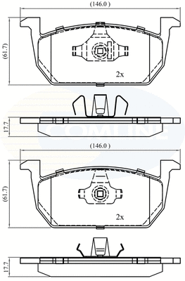 Brake Pad Set, disc brake (CBP02389)