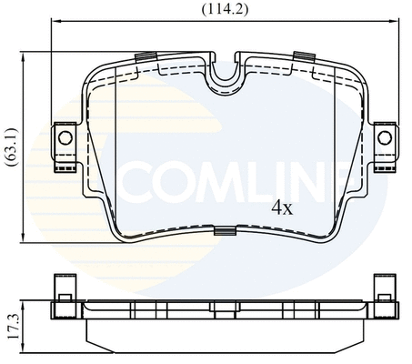 Brake Pad Set, disc brake (CBP02455)