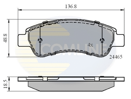 Brake Pad Set, disc brake (CBP01604)
