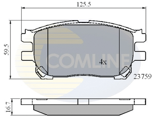 Brake Pad Set, disc brake (CBP01139)