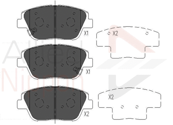 Brake Pad Set, disc brake (ADB36080)