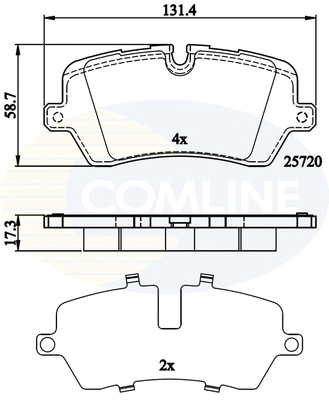 Brake Pad Set, disc brake (CBP02256)