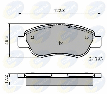 Brake Pad Set, disc brake (CBP01738)