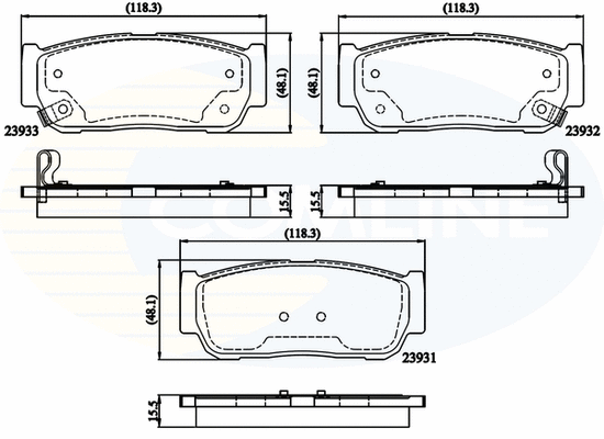 Brake Pad Set, disc brake (CBP31218)
