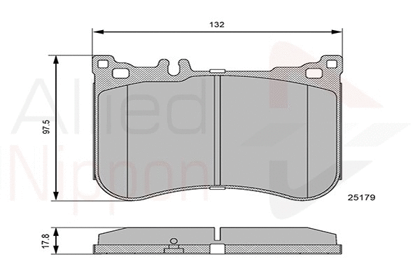 Brake Pad Set, disc brake (ADB06114)
