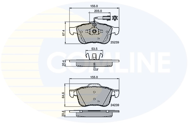 Brake Pad Set, disc brake (CBP12118)