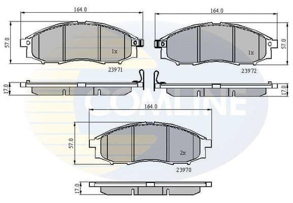 Brake Pad Set, disc brake (CBP31193)