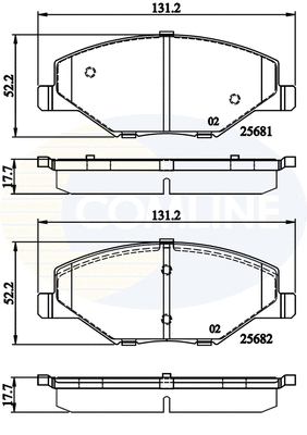 Brake Pad Set, disc brake (CBP02126)
