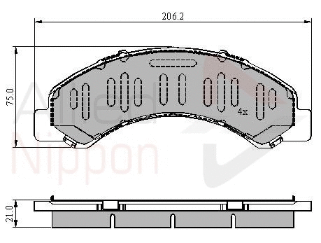Brake Pad Set, disc brake (ADB3918)