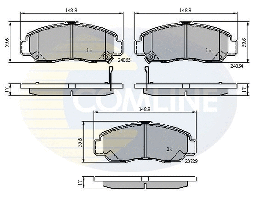 Brake Pad Set, disc brake (CBP3949)