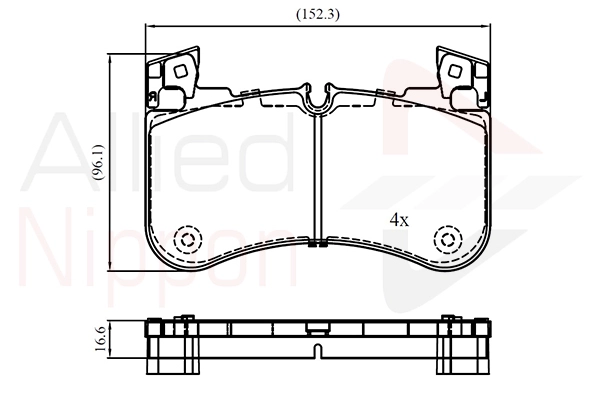 Brake Pad Set, disc brake (ADB02840)