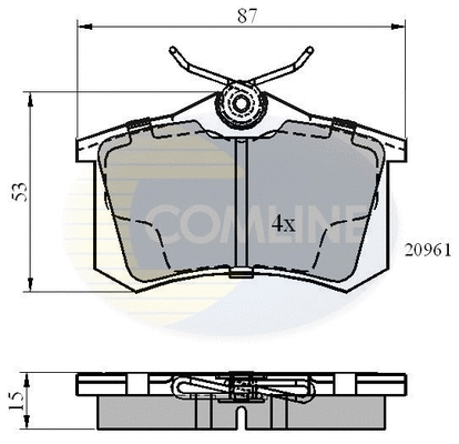 Brake Pad Set, disc brake (CBP0108)
