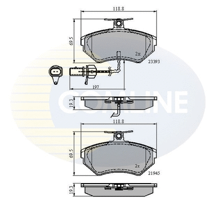 Brake Pad Set, disc brake (CBP1736)