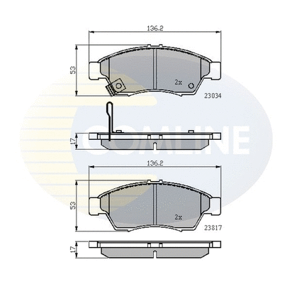 Brake Pad Set, disc brake (CBP31125)