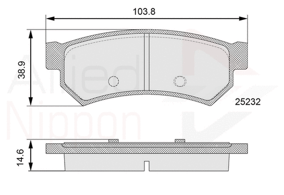 Brake Pad Set, disc brake (ADB06100)