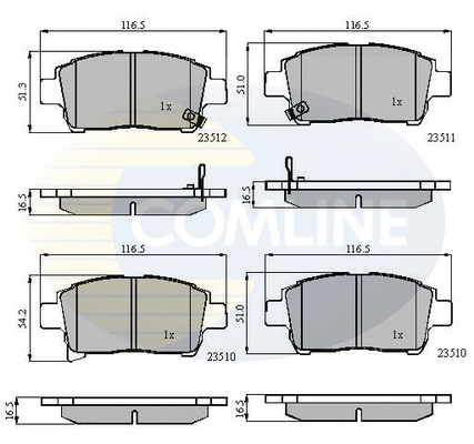 Brake Pad Set, disc brake (CBP31155)