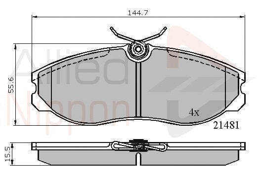 Brake Pad Set, disc brake (ADB0447)