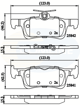 Brake Pad Set, disc brake (CBP02335)