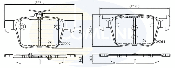 Brake Pad Set, disc brake (CBP02157)