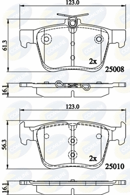 Brake Pad Set, disc brake (CBP02156)
