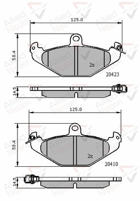 Brake Pad Set, disc brake (ADB01081)