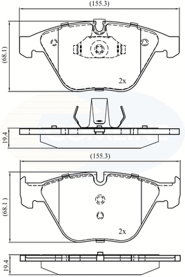 Brake Pad Set, disc brake (CBP02377)
