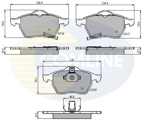 Brake Pad Set, disc brake (CBP31167)