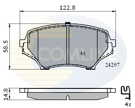 Brake Pad Set, disc brake (CBP31631)
