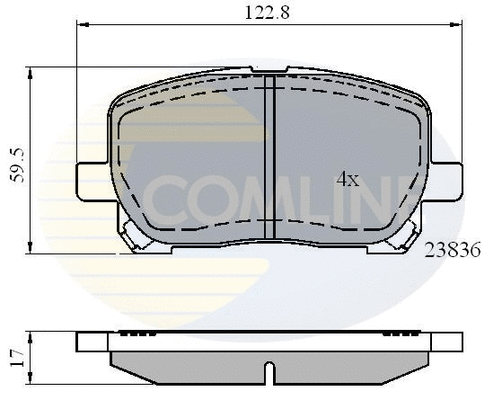 Brake Pad Set, disc brake (CBP01132)