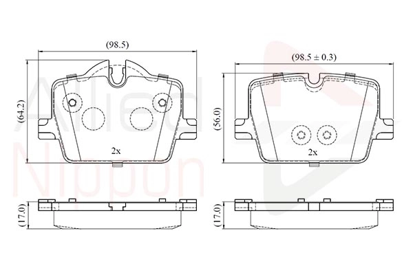 Brake Pad Set, disc brake (ADB02865)