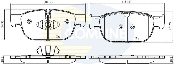 Brake Pad Set, disc brake (CBP02399)