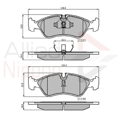 Brake Pad Set, disc brake (ADB0150)
