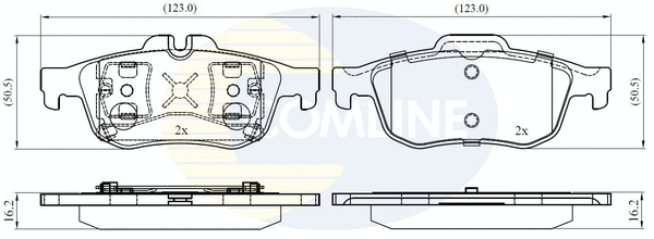 Brake Pad Set, disc brake (CBP02425)