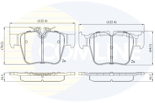Brake Pad Set, disc brake (CBP02641)