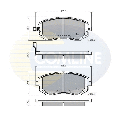 Brake Pad Set, disc brake (CBP31208)