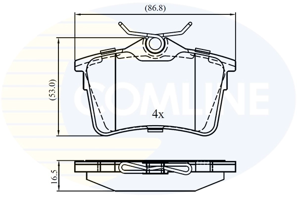 Brake Pad Set, disc brake (CBP01797)