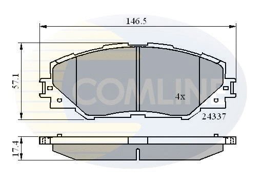 Brake Pad Set, disc brake (CBP01625)