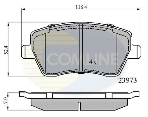 Brake Pad Set, disc brake (CBP0984)