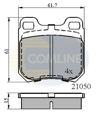 Brake Pad Set, disc brake (CBP0741)