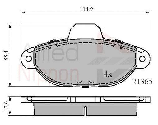 Brake Pad Set, disc brake (ADB0509)